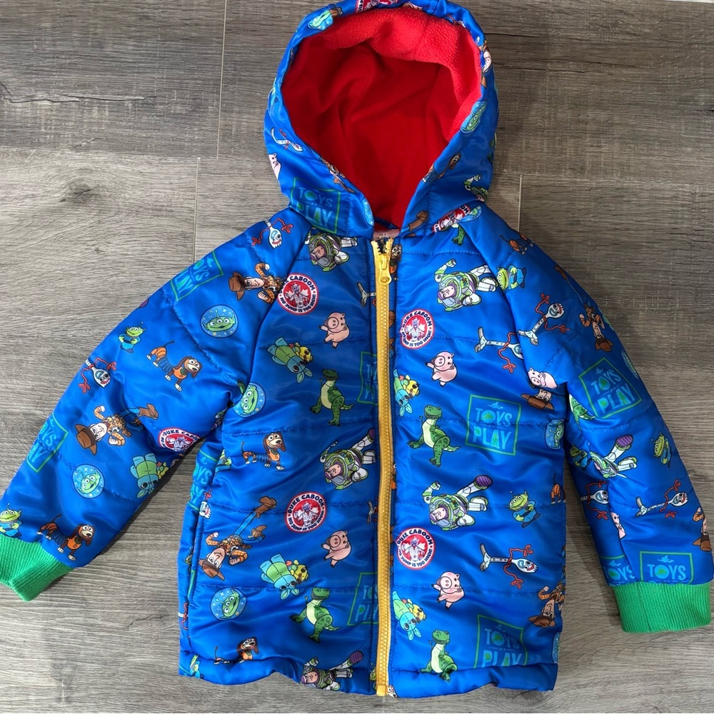 Disney Collection Boys Toy Story 2 Hooded Midweight Jacket, GUC